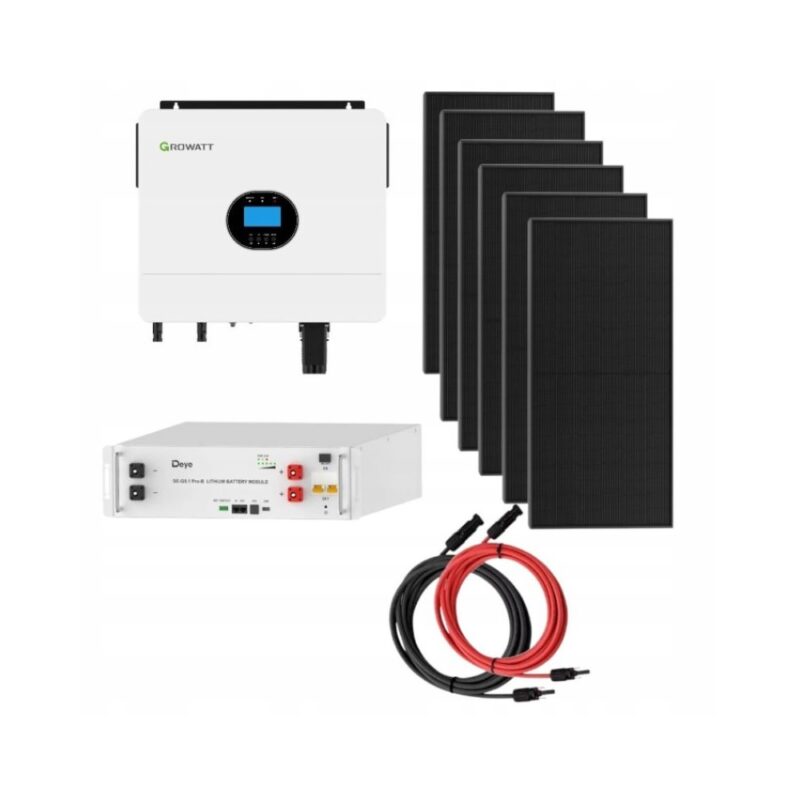 Zestaw solarny off-grid SPF 6000 ES WIFI + Magazyn Energii DEYE PRO-B 5.1